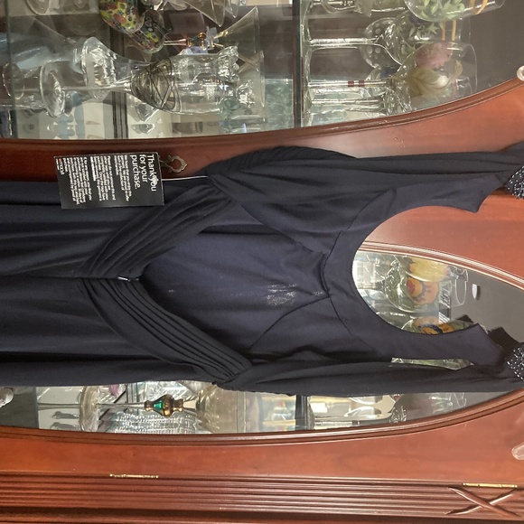 Nany blue with silver cocktail party dress...short - Picture 2 of 2